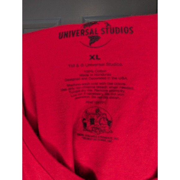 Universal Studios Popeye Sailor T-Shirt Men's XL Red Flex Funny Retro Cotton - Picture 4 of 4